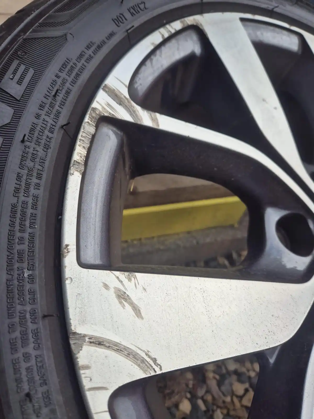 Before - Kerb Damage